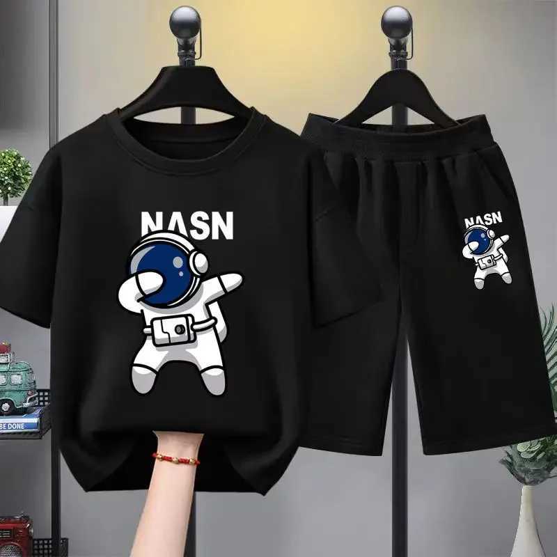 Clothing Sets Summer Baby Boy Clothes Set Childrens Girls Astronaut Printed T-shirts and Shorts 2pcs Suit Kid Casual Top Bottom Daily OutfitsY2412250Z