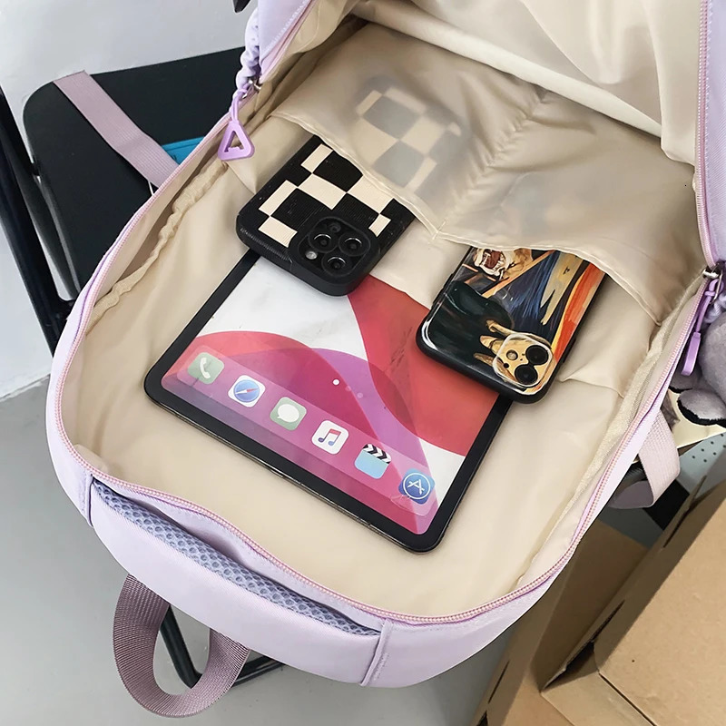 Large Capacity Backpack Women Unisex Travel Backpack Multi Pocket College Student Schoolbag For Teenage Girl Men Book Knapsack 241225