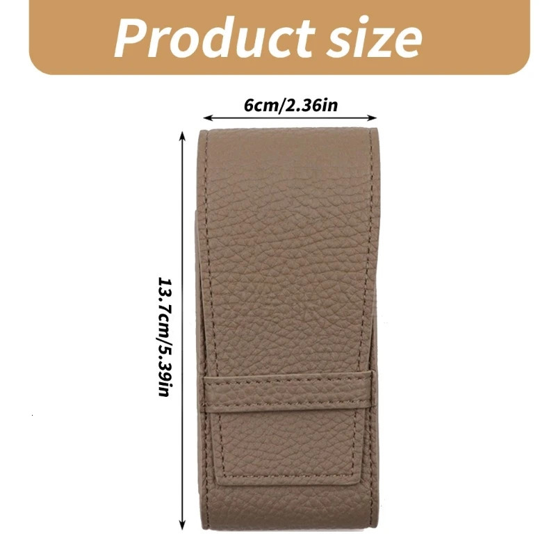 PU Leather Watch Pouch for Travel Soft Lined Single Watch Storage Case Wristwatch Organizer for Daily Use and Trips 241225