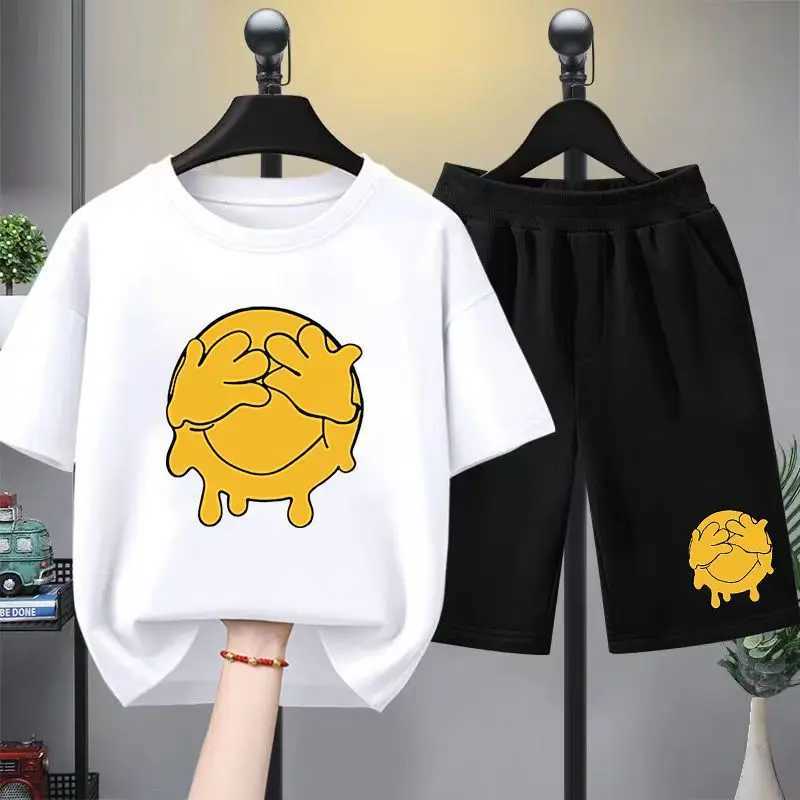 Clothing Sets Summer Children Boy Clothes Cartoon Short Sleeve T-shirts and Shorts 2 Pieces Set for Baby Girls Kid Casual Top Bottom OutfitsY241225CZL