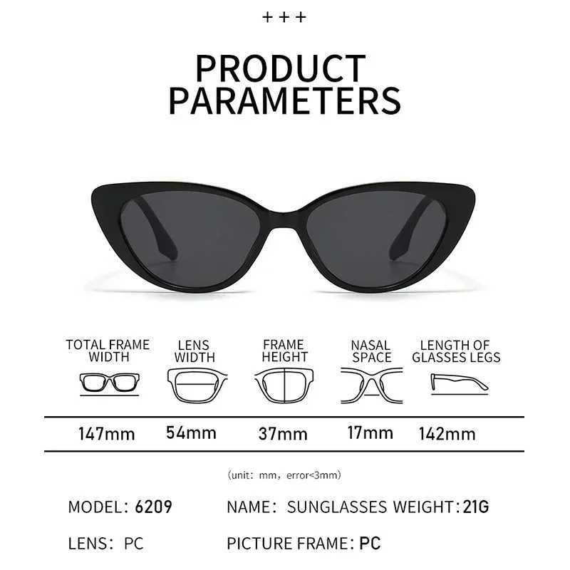 2024 Retro Cat Eye Sun Retro Small Frame Sun Mens Luxury Brand Design Outdoor Glasses UV400 X2412251