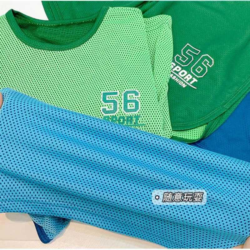 Clothing Sets Boys Clothes Summer Quick Drying Football Uniform Contrast Sleeve Top Shorts 2 Pieces Set Teenage Boy Breathable TracksuitY2412251GMQ