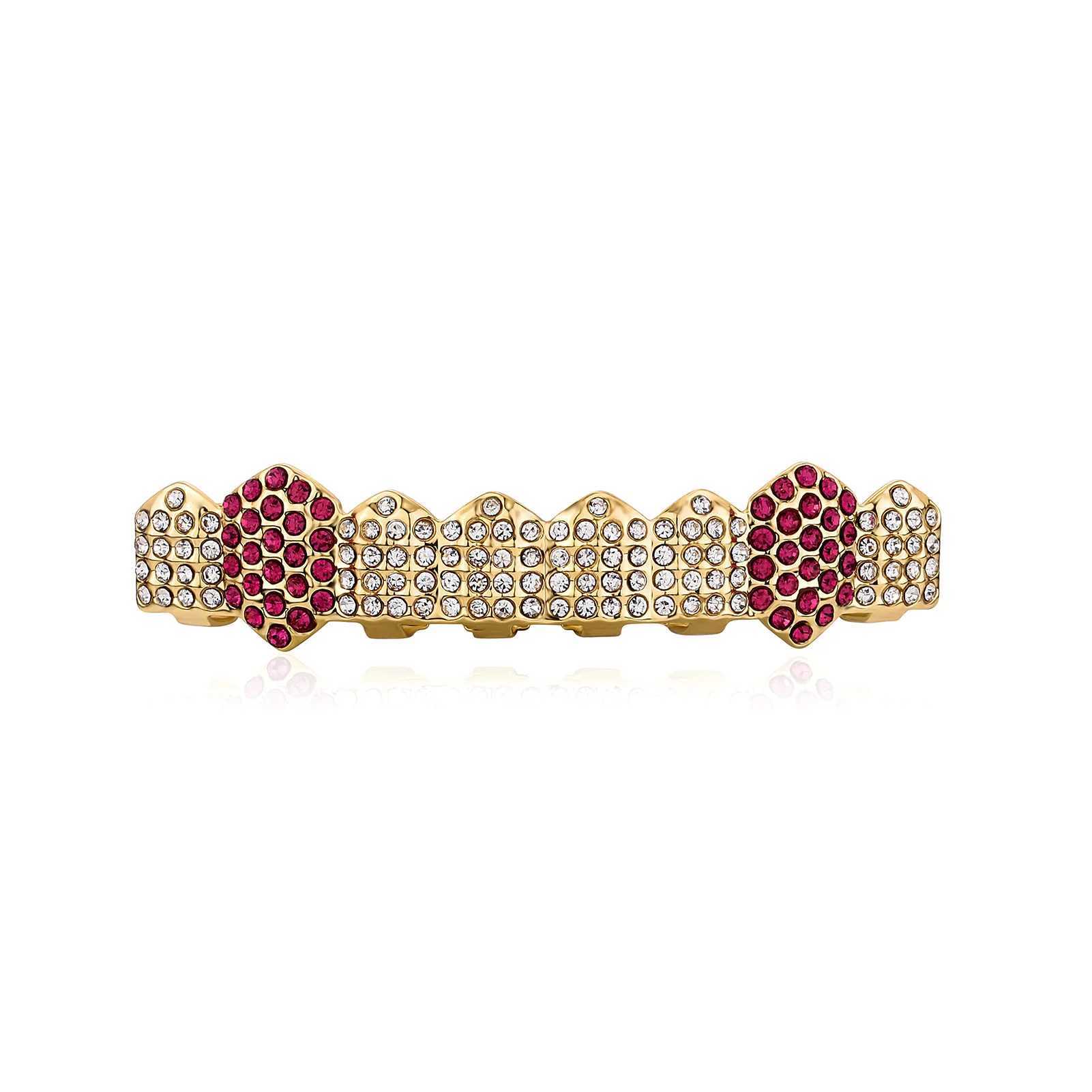 Hip Hop Teeth Grillz Rhinestones Silver 18K Gold Plated Tooth Rper Jewelry d Out Grills For Men WomenXJ241225
