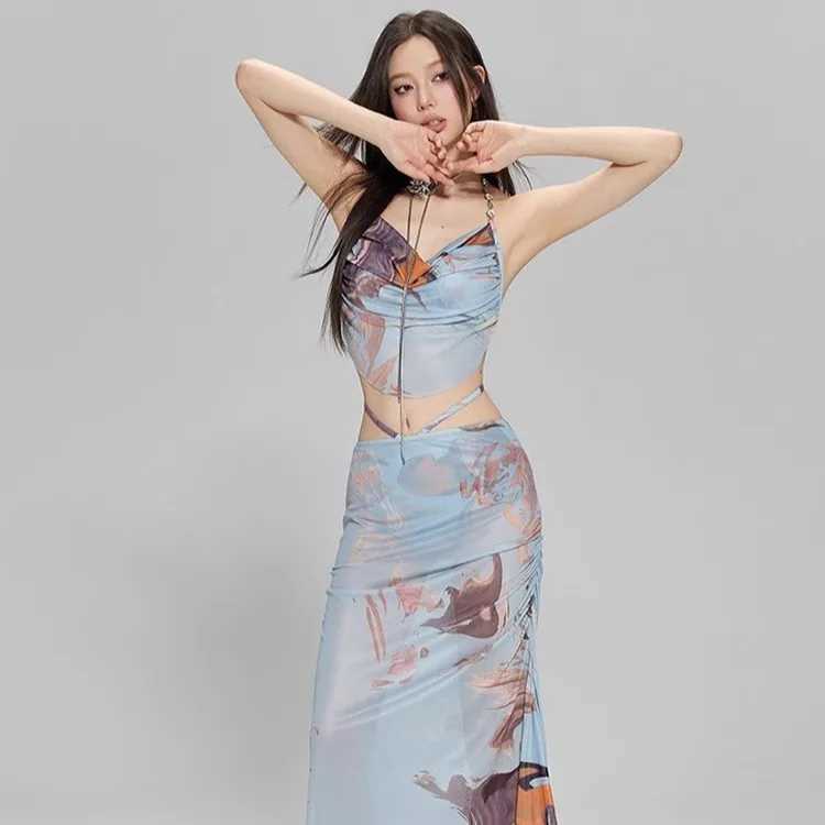 2024 New Split style Long sleeved Luxury Feeling Bikini Covered Meat Tight Spa Resort SwimsuitW241225