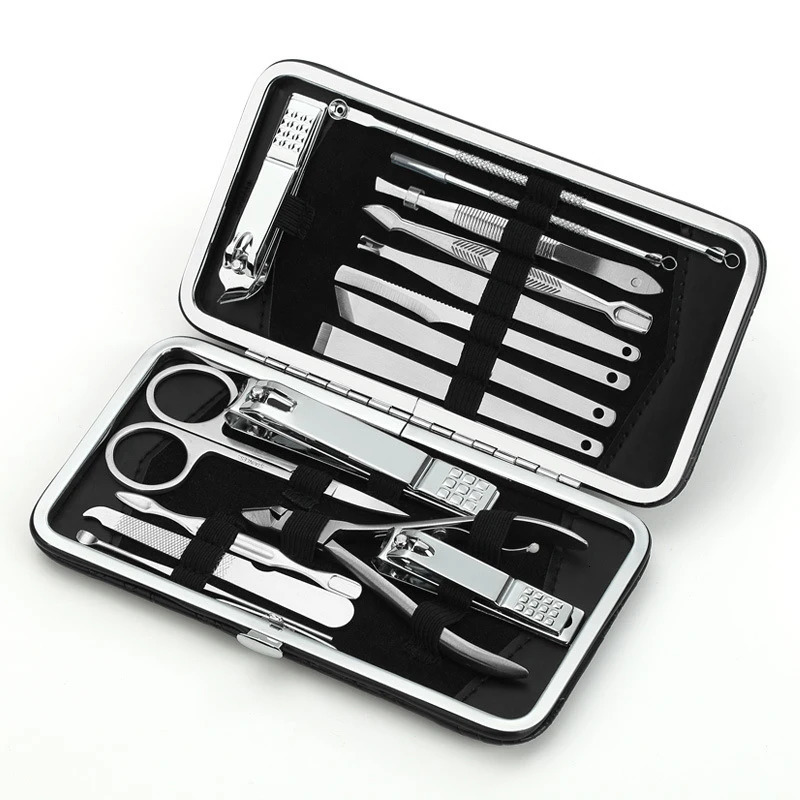 16PCS Nail Clippers Sets Nail Care Kit/Scissors/Trimmer/ Manicure/Pedicure Cutters /Eyelash Trimmer/Nail Tools/Toenail Knife 241225