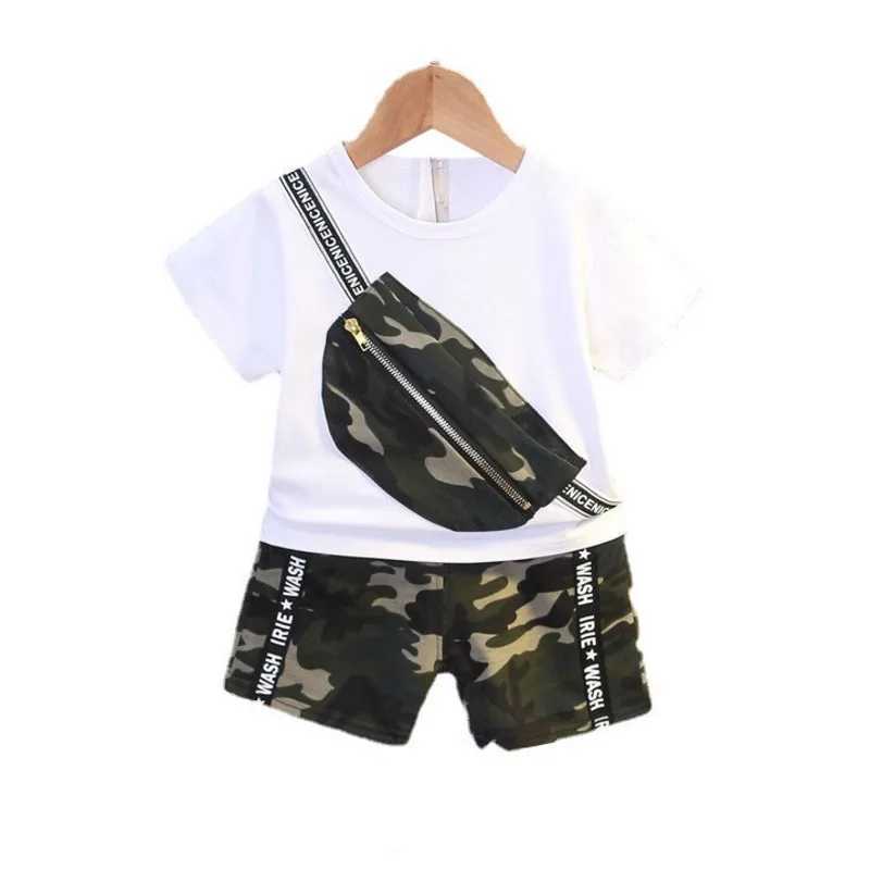 Clothing Sets New fashion summer baby girl clothing childrens sports T-shirt shorts 2PCS/set childrens clothing childrens track and field clothingY241