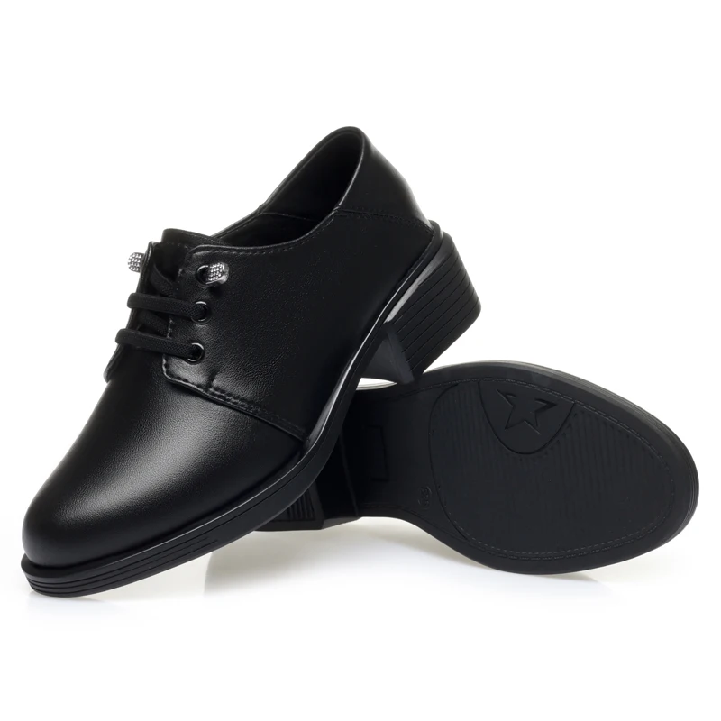 AIYUQI Women Spring Shoes Genuine Leather 2024 New Round Toe British Casual Shoes Women Large Size Women Shoes