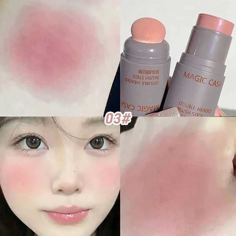 B Stick Waterproof 3 Color Matte Lips Cheek Tinted Multi-use Rouge Contouring B Cream Face Ber with Sponge CosmeticsXJ241225