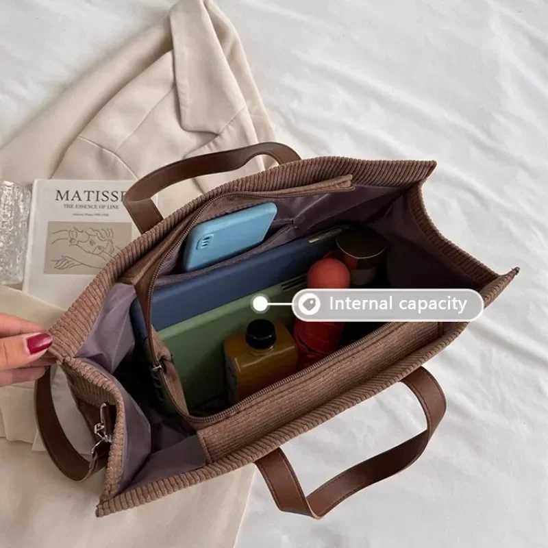 Handbags for Women Corduroy Sahel Shoulder Bags Ladies Totes Crossbody Bag for Women Vintage Shopper Shopping BagsXJ241225
