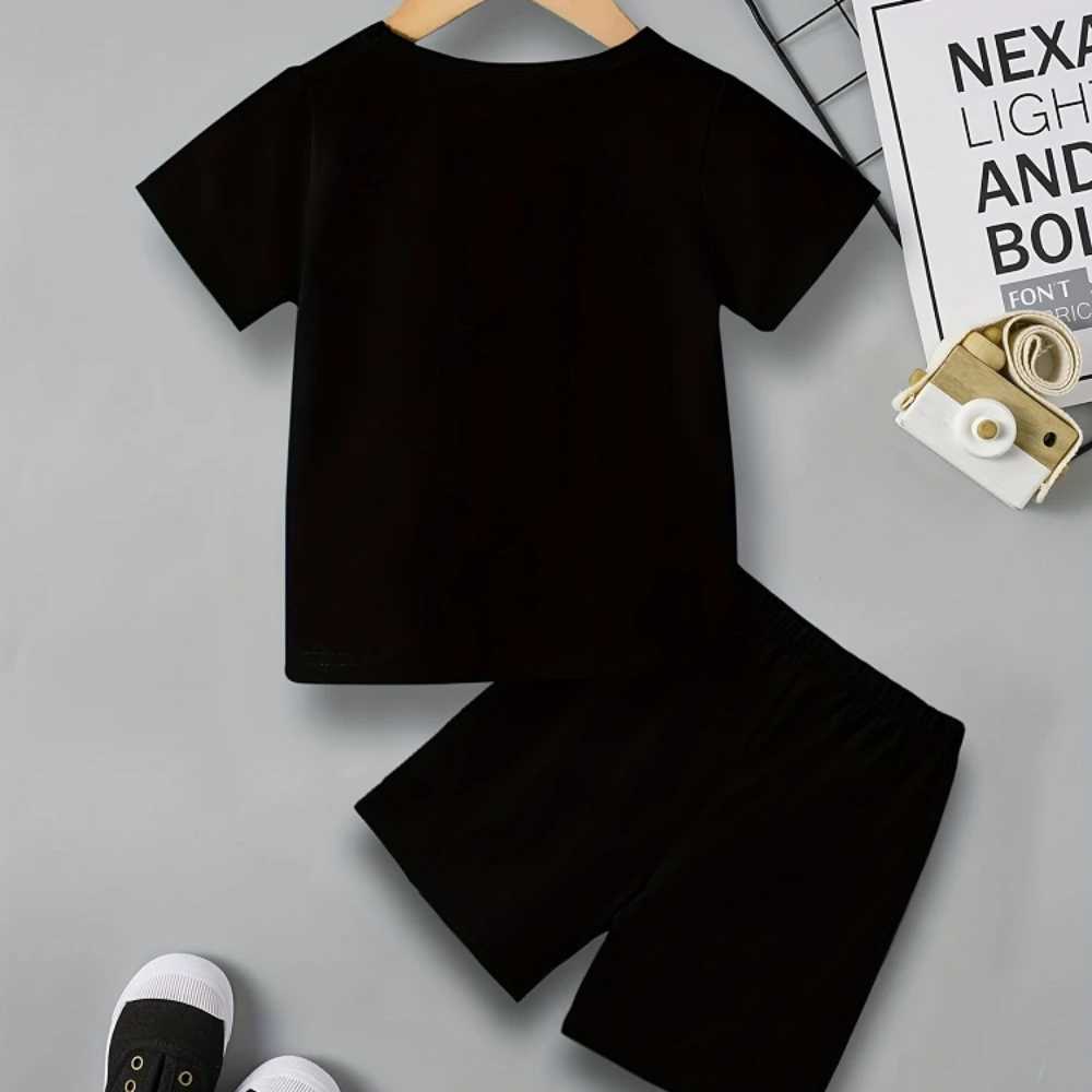 Clothing Sets Summer Baby Girls Clothes Set Fashion Letter Printed Short Sleeve T-shirts and Shorts 2pc Children Boy Top Bottom Hip Hop OutfitY2412257