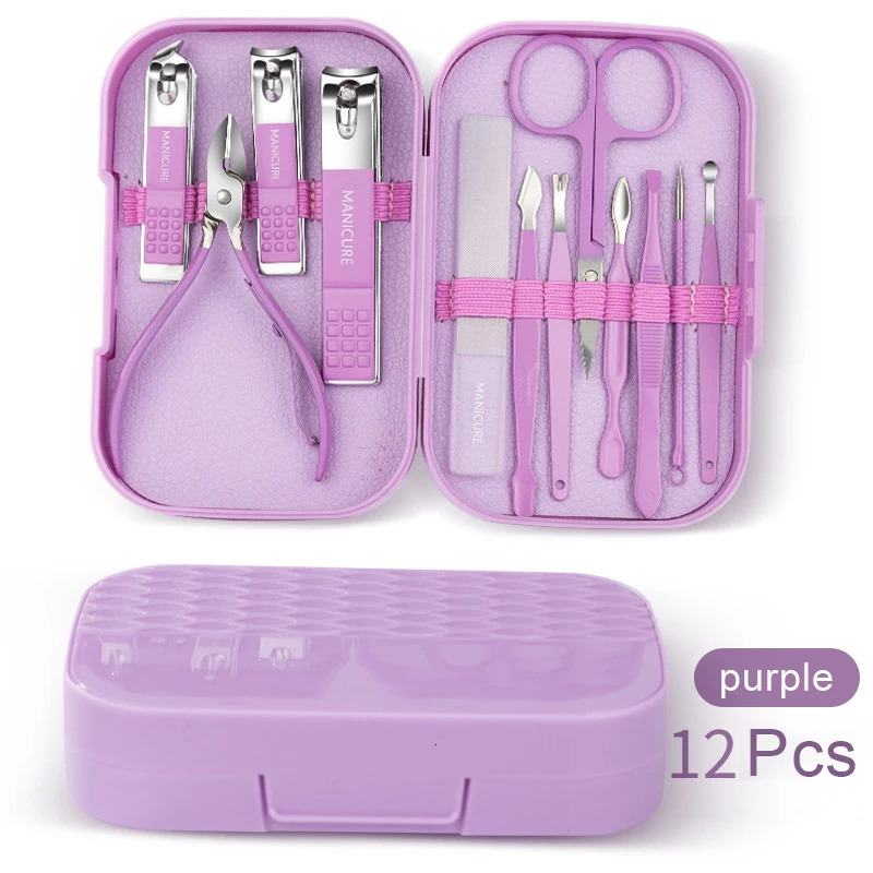 12Pcs Colorful Nail Scissors Nail Art Tools Stainless Steel Manicure Tools Nail Clipper Set Pedicure Care Cuticle Nipper Travel 241225