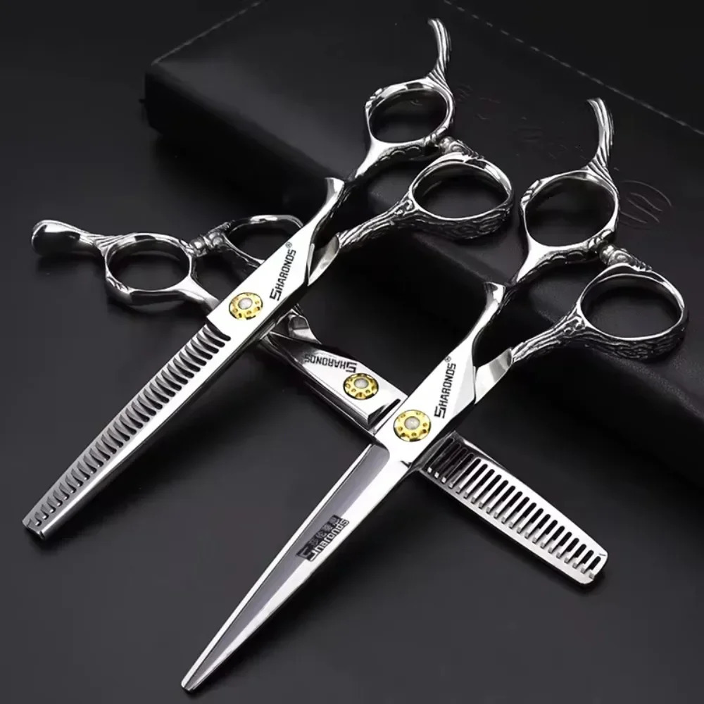 Professional Hairstylist Hair scissors Set 440C Japanese Steel 6 Inch Barber Specialized Clippers Hair Cutting Tools 241225