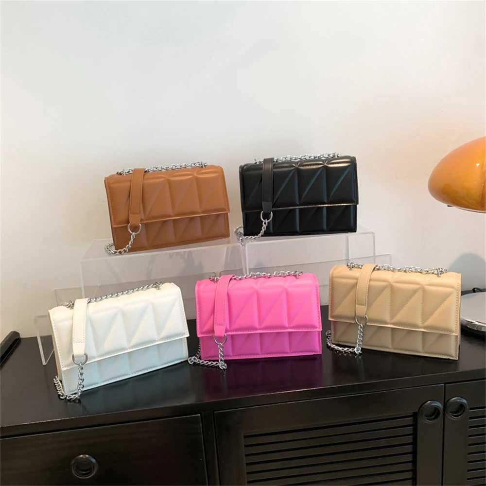 Fi Trend Crossbody Single Bag The New Small Bag 2023 New Tide Korean Versi Of The Foreign-style Chain Small Square BagXJ241225