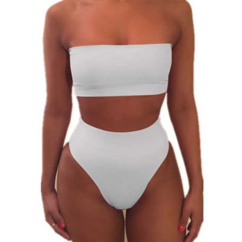 High waisted bikini swimsuit womens push up swimsuit tube top swimsuit bikini Brazilian bikini new two-piece trend swimsuitW241225