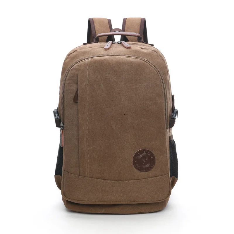 Tilorraine wear-resistant washable canvas men backpack unisex leisure large capacity multi-function shoulder computer bag 241225