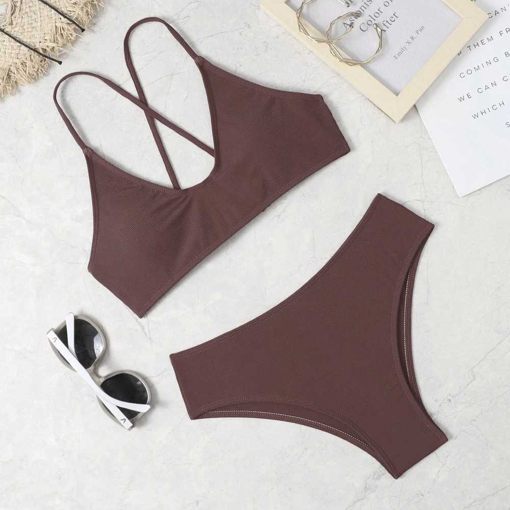 2022 New Soft Ice Silk Sexy Bikini Beach Set Fashion Split Bikini SwimsuitW241225