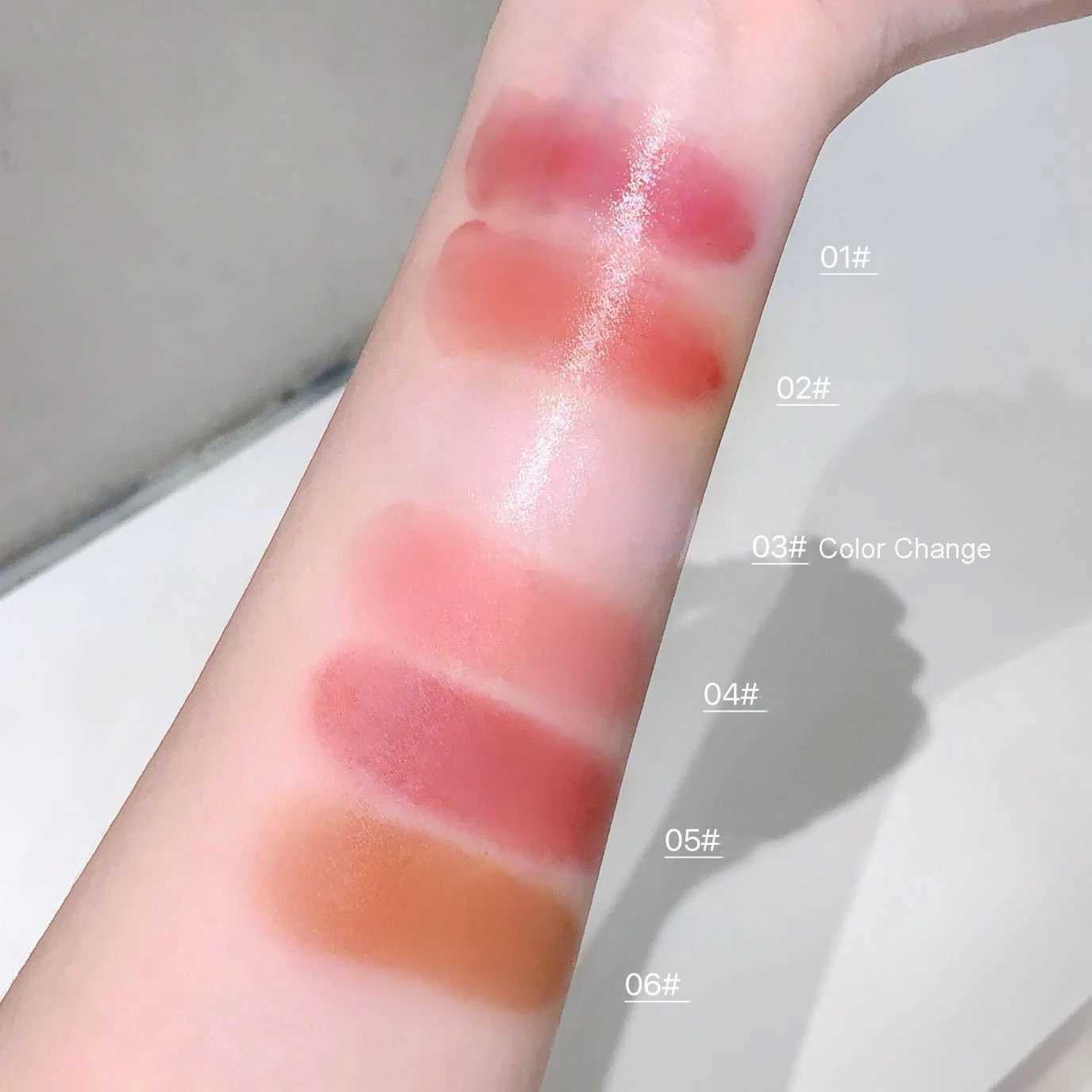 2 in1 Monochrome Ber Cheek Lip Tinted Durable Matte Natural Rouge Powder Ber Stick Cream Matte Contour Makeup CosmeticesXJ241225