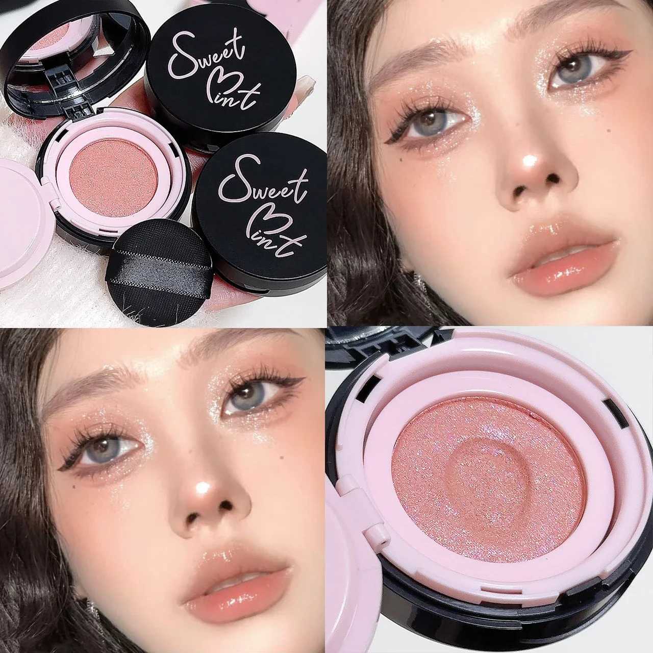 Cushion Shimmer Ber Mud Monochrome Glitter Cheek Tint Natural Brighten Face Rouge Contouring Dye Creamy B CosmeticsXJ241225