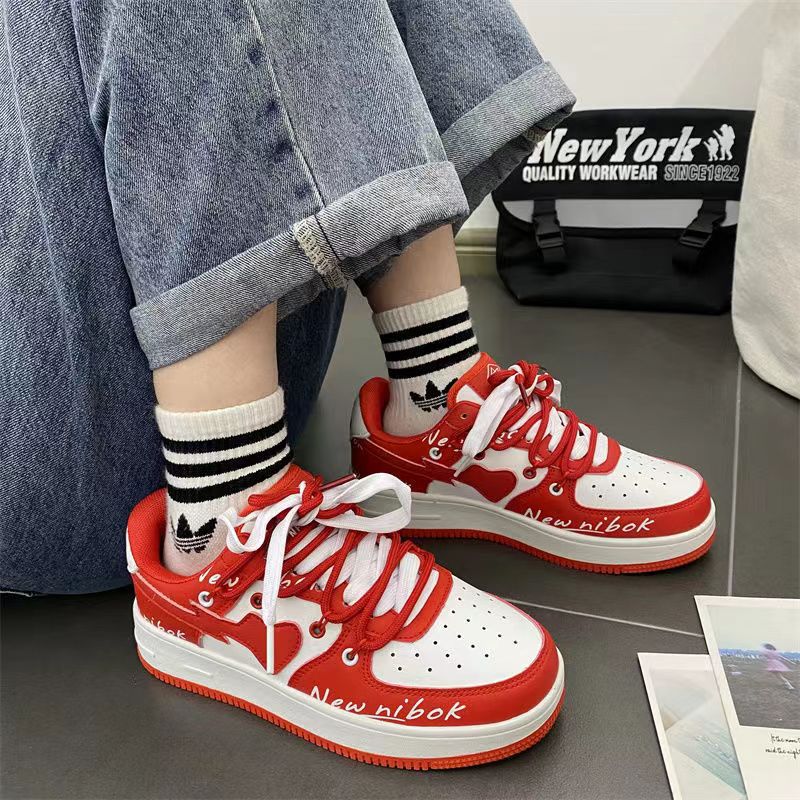2025 hot free shipping designer shoes for mens womens red blue black Fashionable contrasting casual shoes