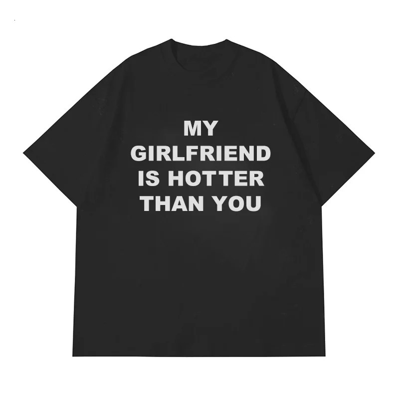 Men T-Shirt Letter Oversized Tops Cotton Summer Casual Hip Hop Short Sleeve Tee Vintage Korean Fashion Y2k Streetwear Clothing 241224