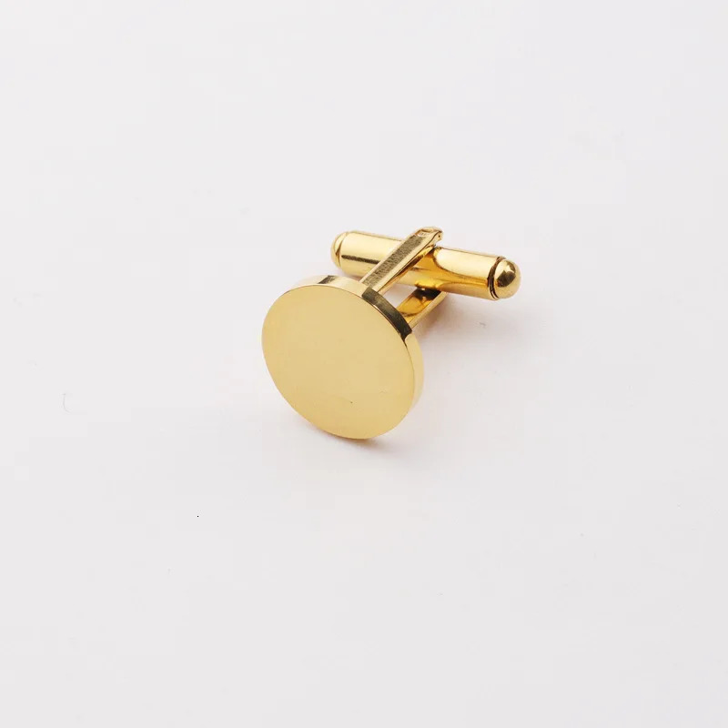 10Pcs/Lot High Quality 15mm 20mm Round Cufflinks Stainless Steel Mirror Polish Blank Cufflinks For DIY Jewelry Making 241225