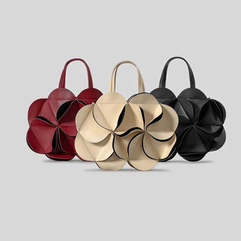 designer womens handbag new elegant trend fashionable 3D chic petal cross shaped bag splicing exquisite shoulder bag Z241225