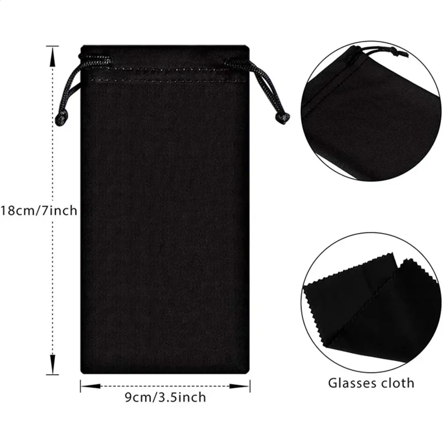 1-100pcs Portable Soft Cloth Waterproof Sunglasses Bag Microfiber Dust Storage Pouch Glasses Carry Bag Eyewear Case Container 241224wwww