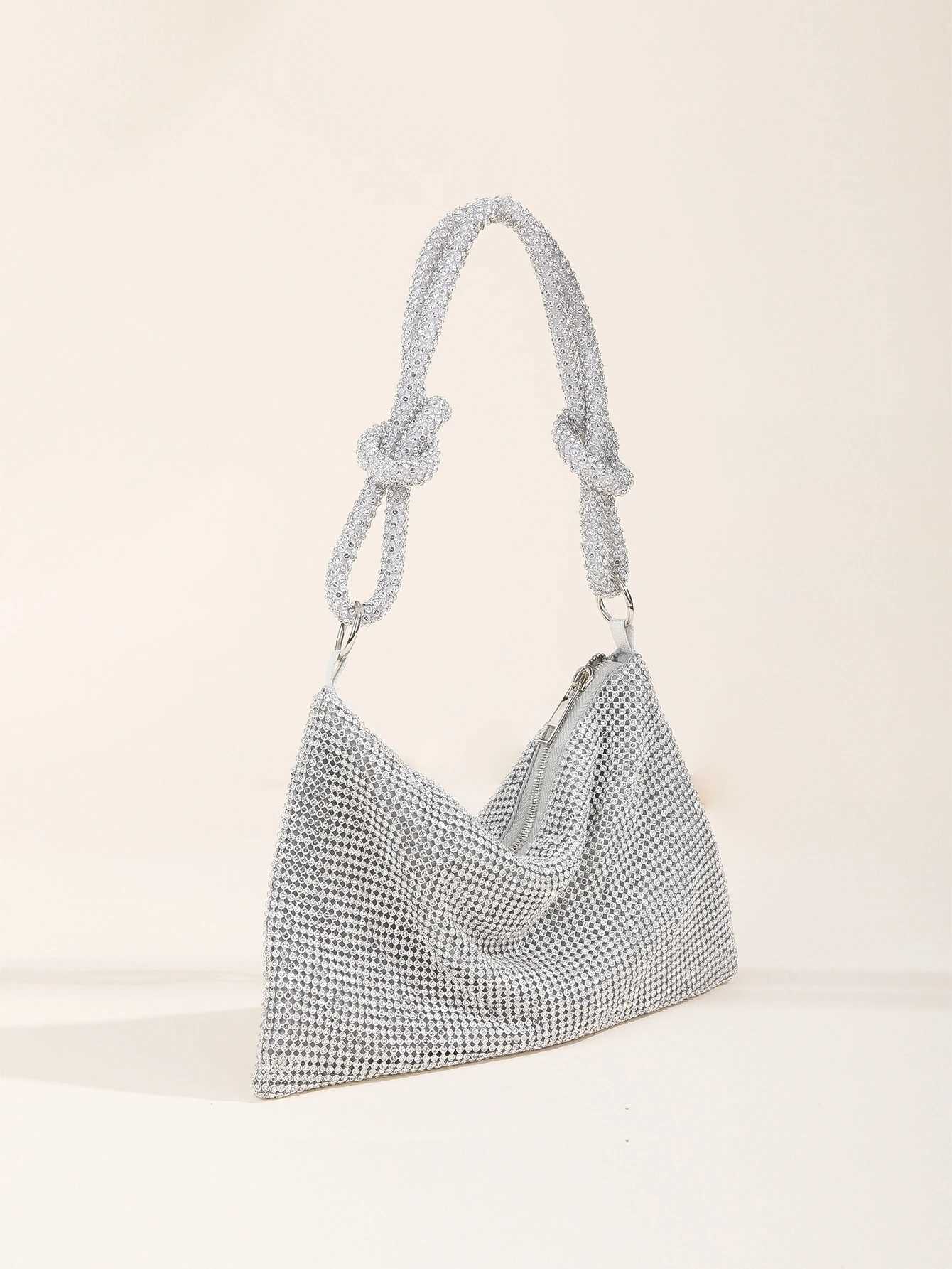 Womens shiny rhinestone shoulder bag clutch elegant party wedding wallet handbag womens fashionable evening clutch B Z241225