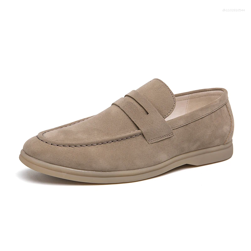 Casual Shoes Slip On Suede Men Loafers Light For Moccasins Plus Size 38-46 Man Flats Sapato Social Masculino