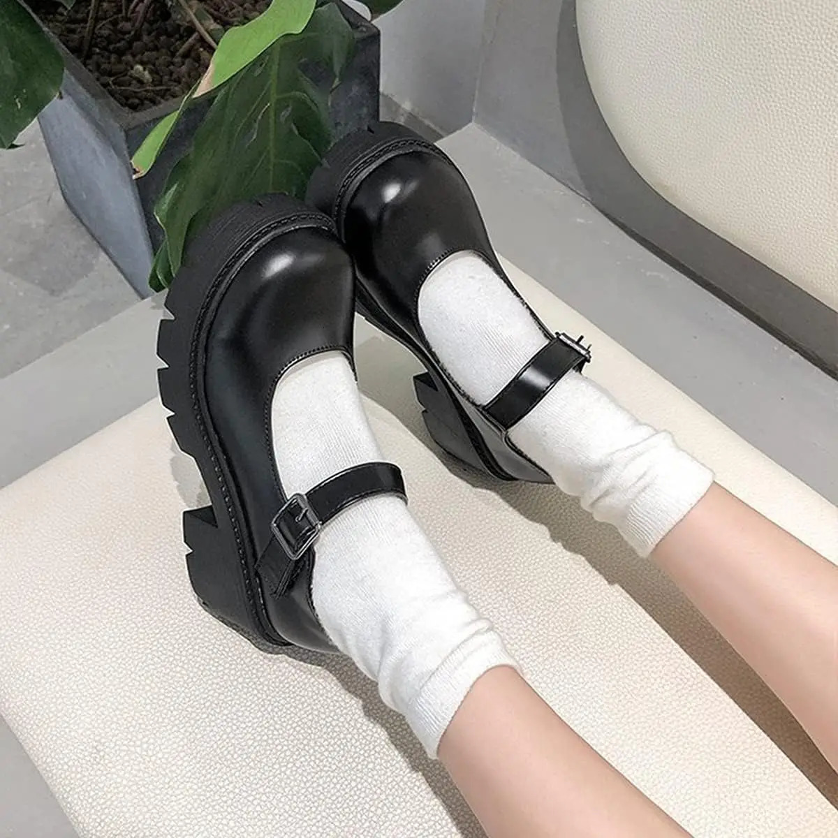 Lolita Shoes Women Japanese Mary Jane Shoes Women Vintage Girls Students JK Uniform High Heel Platform Shoes Cosplay Plus Size 241225