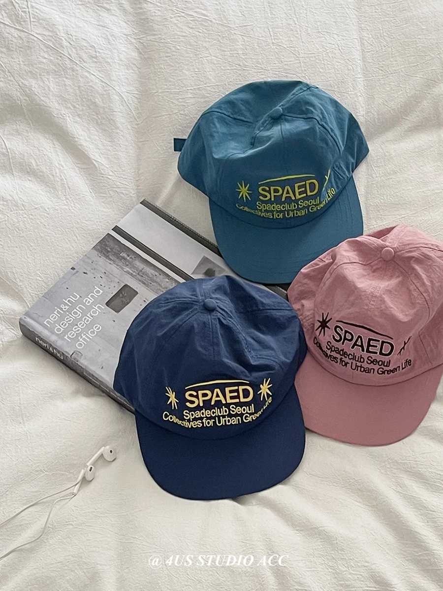 Flat Brim Peaked Cap Womens Korean Style Summer Quick Dry Soft Top Lover Wild Trend Brand Hip Hop Baseball Hat Mens Style W241225