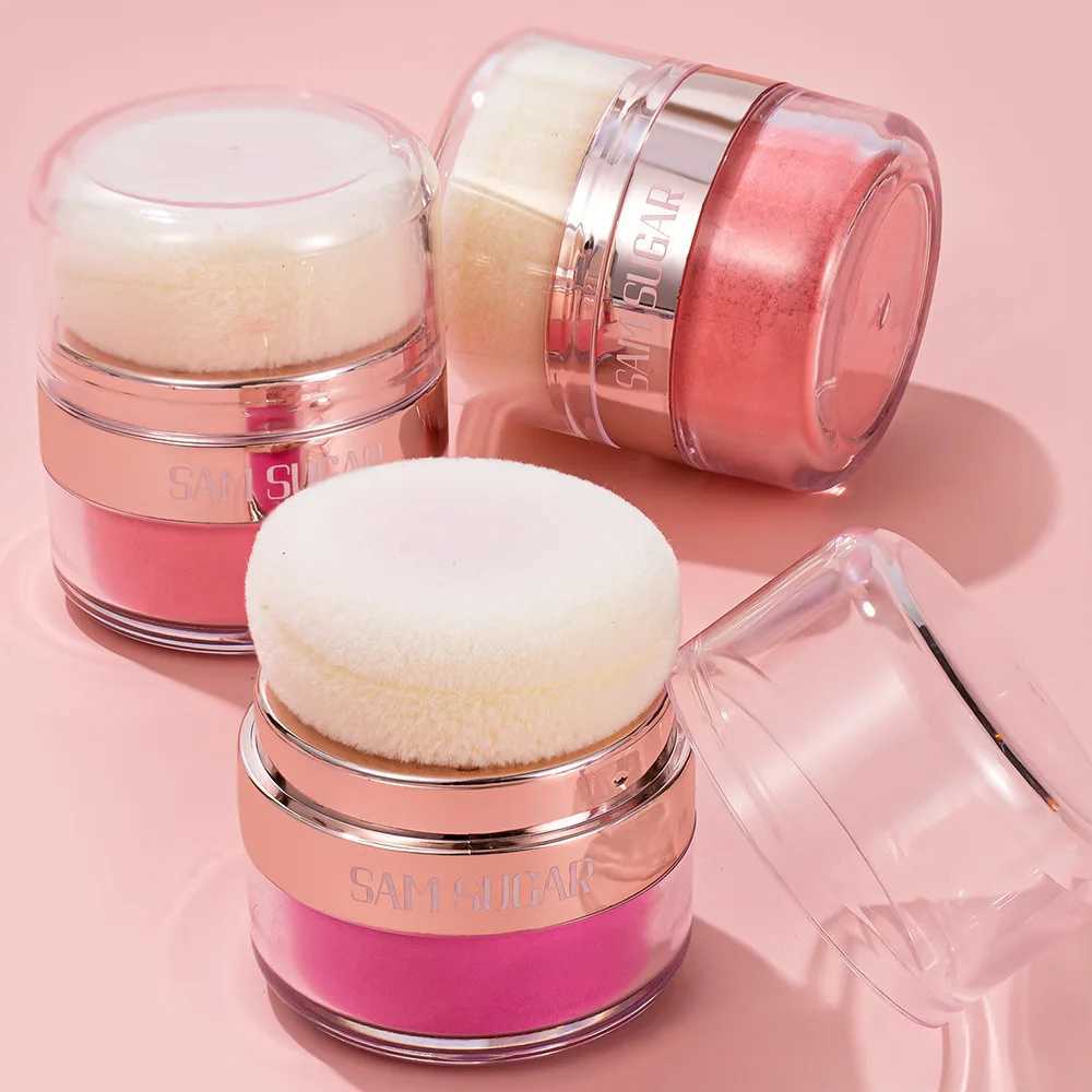 Velvet Puff B Powder Face Makeup Monochrome Apricot Peach Pink Matte Cheek Loose Powder Rouge Contour Shadow CosmeticXJ241225