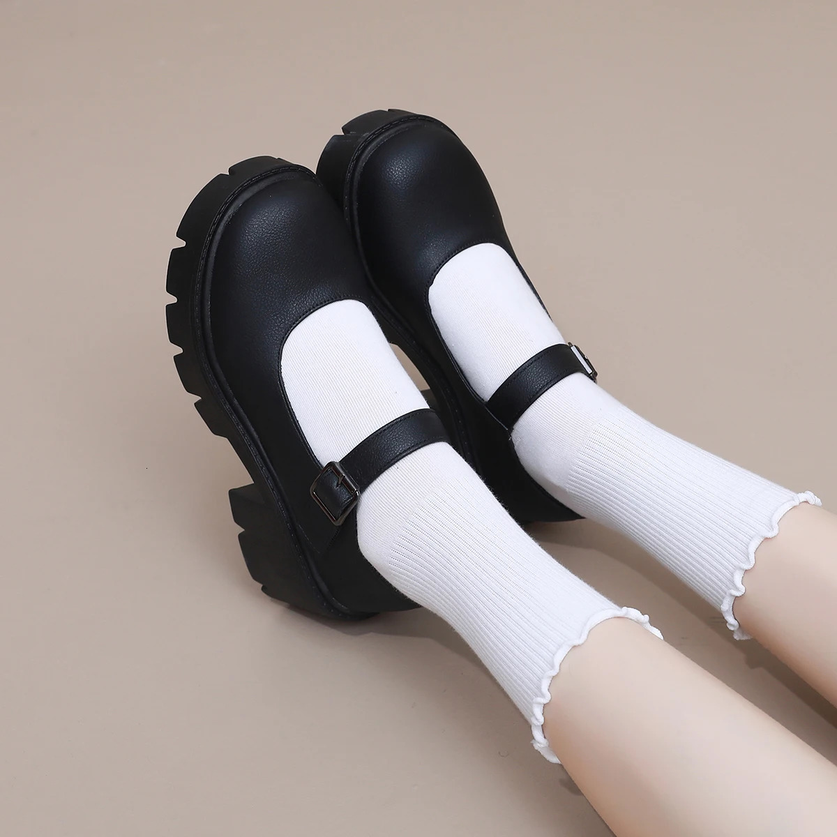 Lolita Shoes Women Japanese Mary Jane Shoes Women Vintage Girls Students JK Uniform High Heel Platform Shoes Cosplay Plus Size 241225