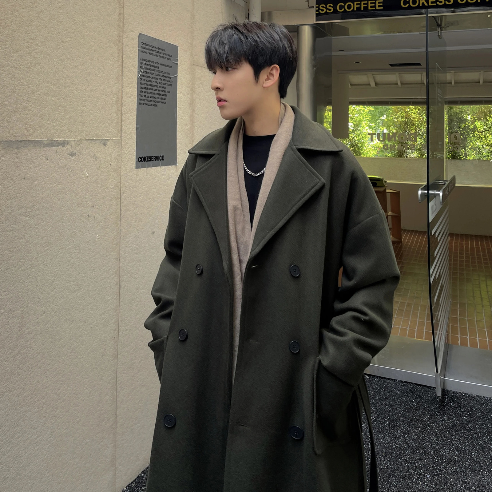 Long Coats for Men Woolen Jackets 2024 Winter Thicken Coat Trench Korean Vintage Loose Heavy Leisure Overcoat 241225