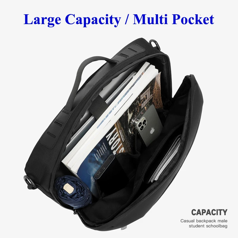 OZUKO Ipad bag Mens Shoulder Bag Waterproof Oxford Male Travel Bags Casual 13 14 15.6 inch Notebook Laptop Bag Case Handbag 241225