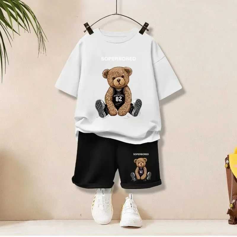 Clothing Sets Summer Short Sleeve Clothes Set For Baby Girls Cartoon Printed T-shirts And Shorts Suit Children Boy Casual Top Bottom OutfitsY241225ABX