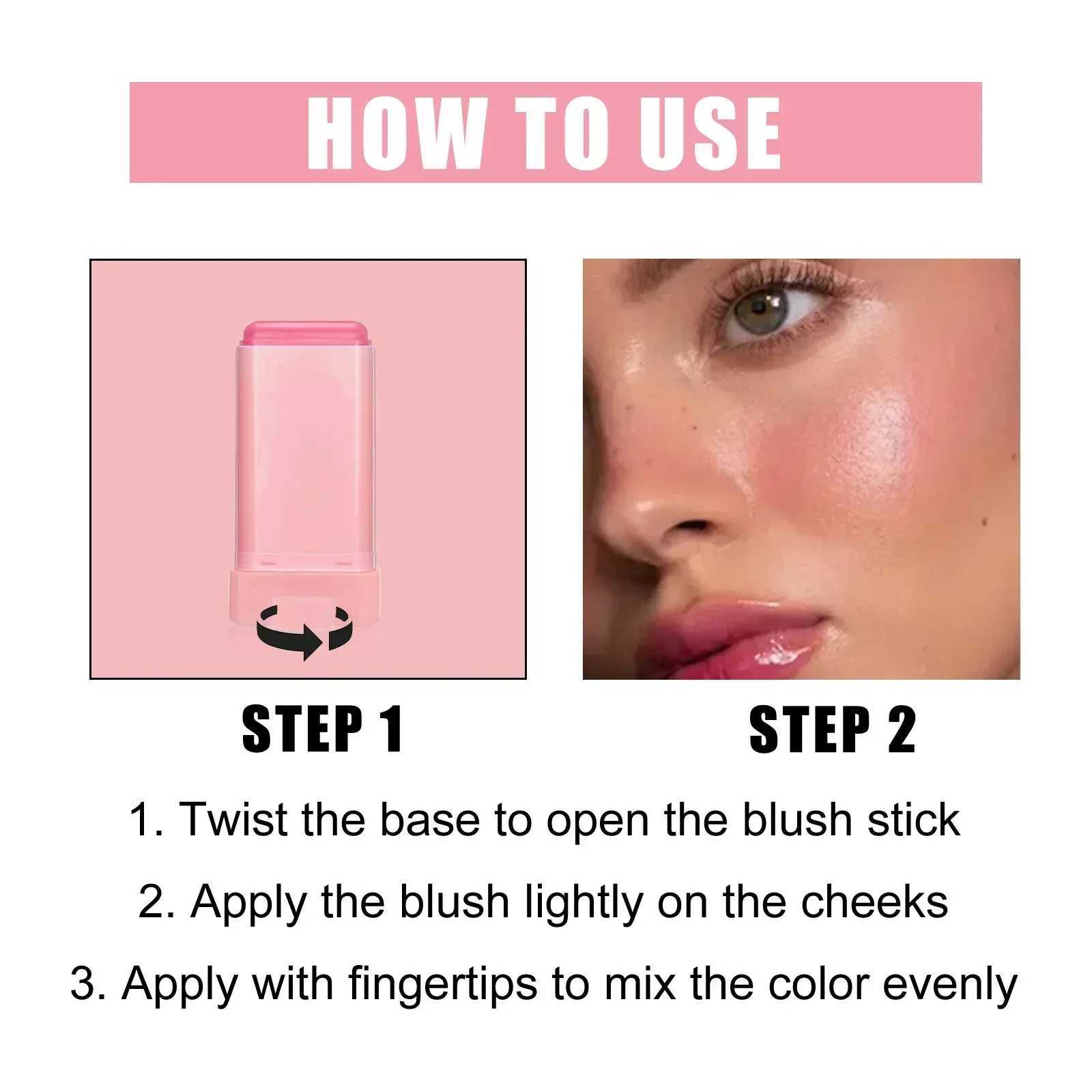 Silky Matte l B Cream Red Pink Natural Hydrating Lip Waterproof Lasting Cheek B Cream Stick Apply B for MakeupXJ241225