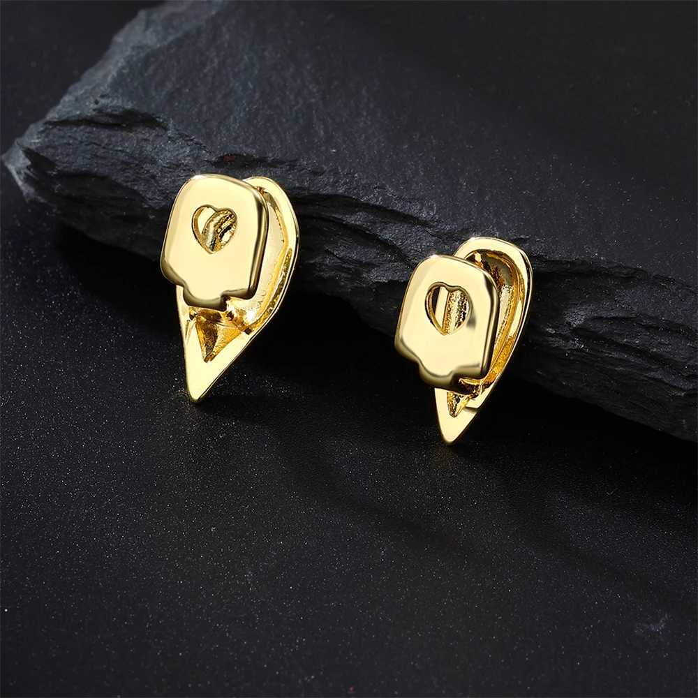 1Pcs Hip Hop Single Grillz Teeth For Men Women Gold Silver Color Copper Halloween Vampire Cosplay Grills Teeth Jewelry Gift XJ241225