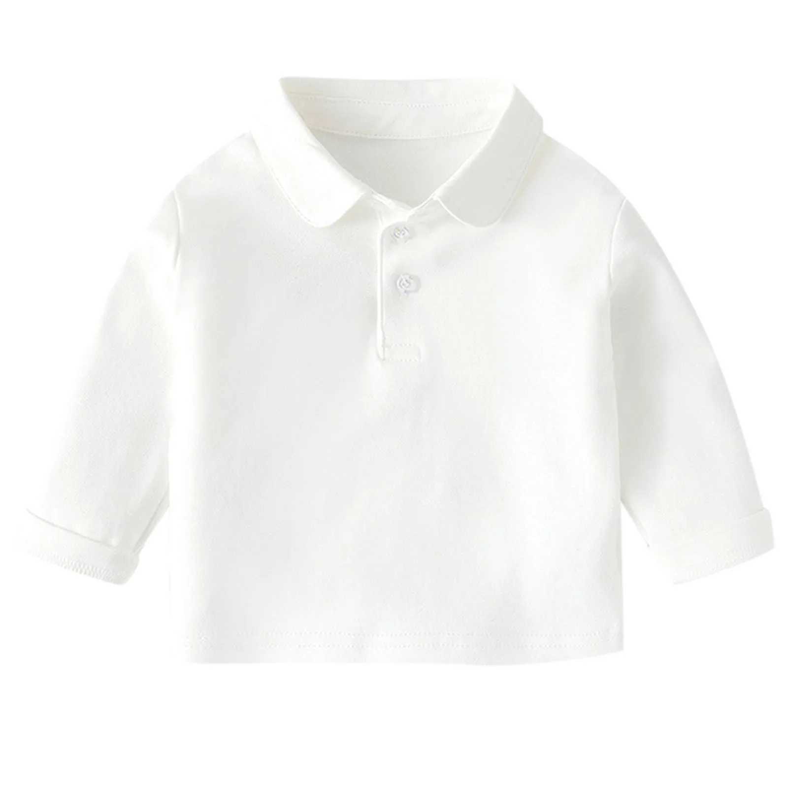 Spring Autumn Boys Long Sleeve Casual Solid Color Cotton T-Shirt ChildrenS Slish Outdoor Polo Shirt Top For Kids Ages 3-8XJ241225