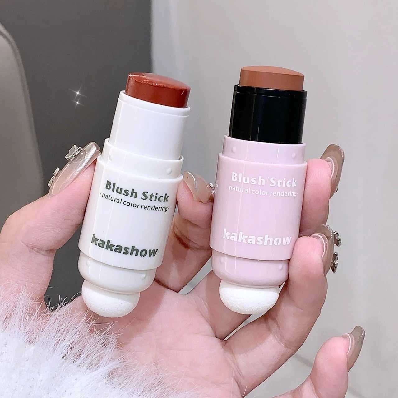 2 in1 Monochrome Ber Cheek Lip Tinted Durable Matte Natural Rouge Powder Ber Stick Cream Matte Contour Makeup CosmeticesXJ241225