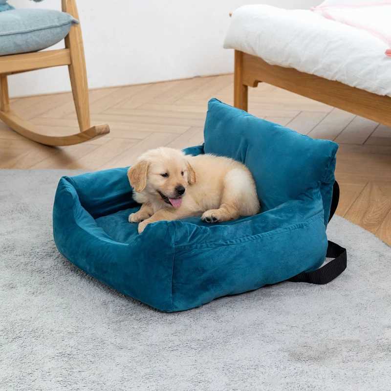 Others Dog Carrier Dog Car Seat Bed Pet Booster Travel Carrier Mattress For Dogs Pet Car Seat Covers Cushion Washable With Safety Buckle H250213