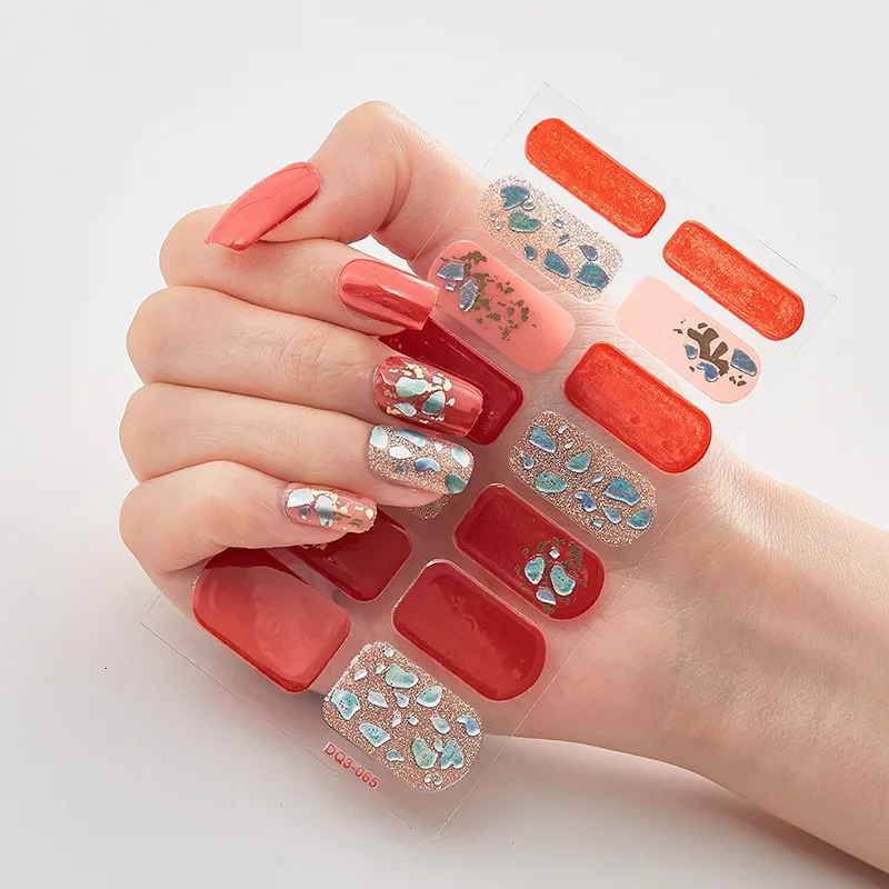 Solid Colors Creative Nail Wraps DIY Nail Stickers Foil Sticker Nail Art 241225