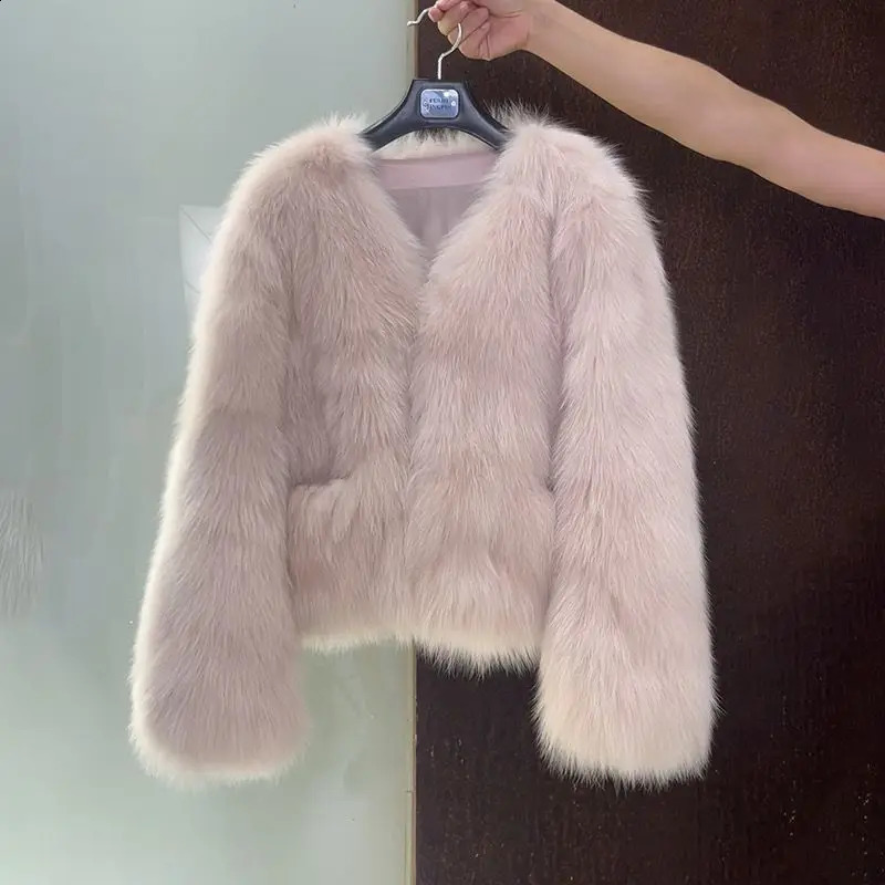 Haining Fur Coat Short 2024 Winter Autumn and Young for Women Thickened 241223