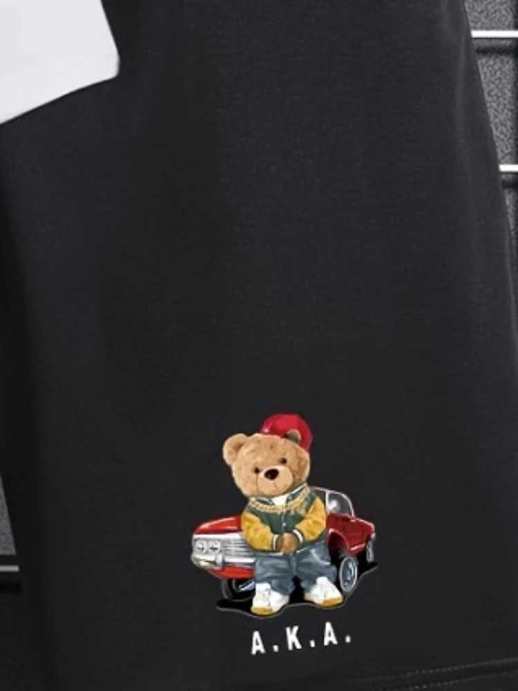 Clothing Sets Summer Baby Clothes Set Children Girls Fashion Bear Short Sleeve Tshirts and Shorts 2pcs Suit Kid Top Buttom Outfit TracksuitsY2412253U3