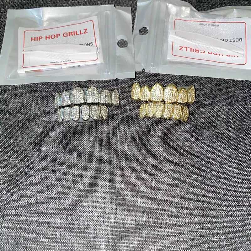 1Pc/Set Hip Hop Bling Teeth Grills Set Unisex Top Bottom Mouth Teeth Grills Tooth C Removable Dental Fashion AccoriesXJ241225
