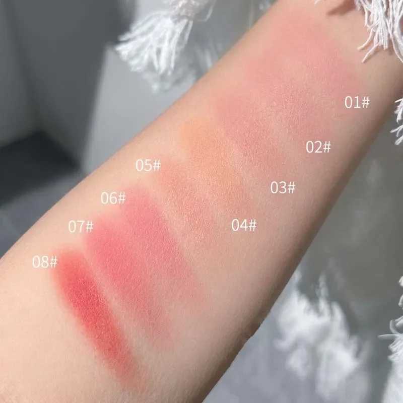 1PC Mousse B Palette Rose Hawthorn Cheek Tint Ber with Puff Natural Face Makeup Matte Peach Rouge Contour Shadow PaletteXJ241225