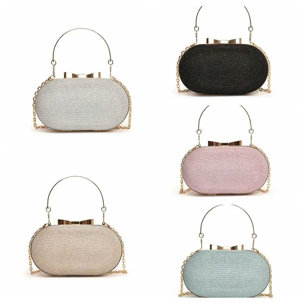 High Quality Portable Bow Banquet Bag Sparkling Wrist Bag Box Handbag Shoulder Bag Diamond Womens Clutch Bag T241225