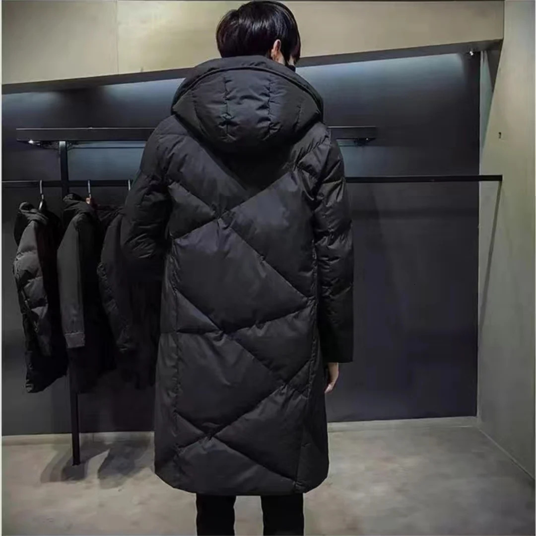 Fashion Winter Jacket Men clothing 2024 Parka Thick Warm Long Coats High quality Hooded jacket black 5XL 241225