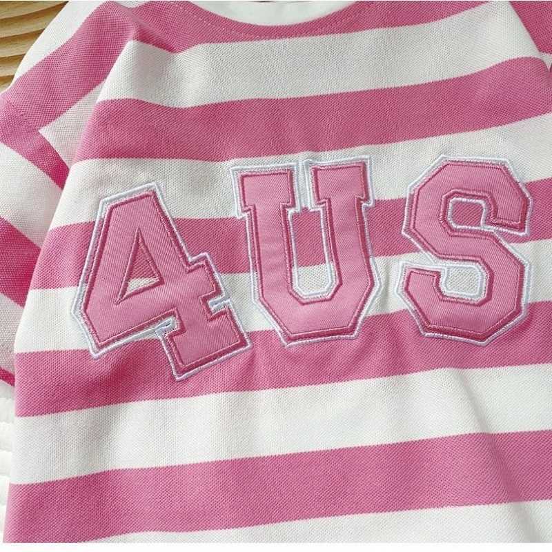 Clothing Sets Summer Kid Girls Clothes Set Baby Red Shripe T-shirts and Shorts 2 Pieces Suit Children Short Sleeve Letter Top Bottom OutfitsY241225Z6W