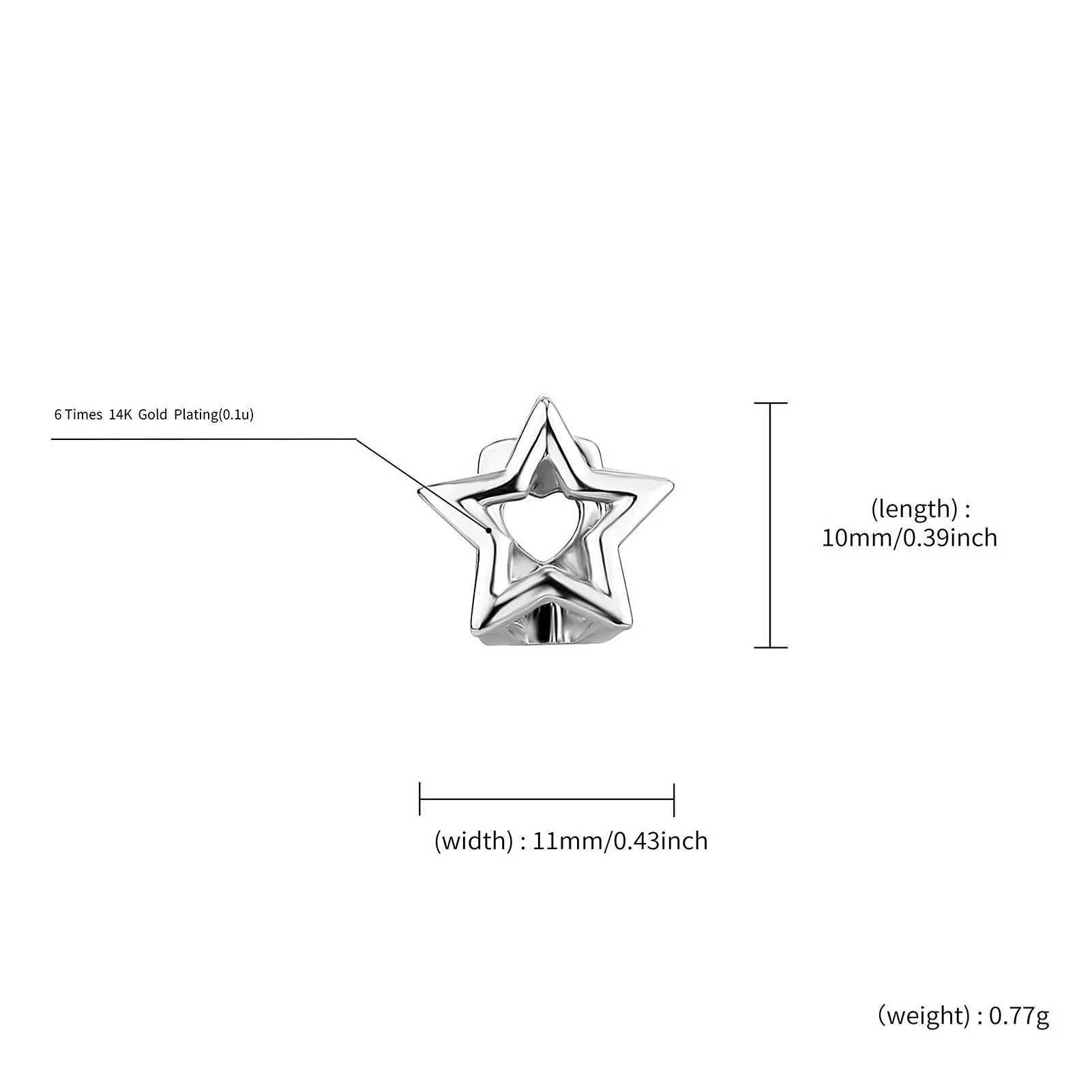Punk Y2K Hollow Star Teeth Grillz Hip Hop Gold Silver Color Pentagrams Tooth Cs For Women Men Jewelry Party GiftXJ241225